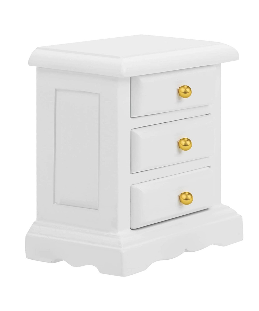 Dollhouse Accessories 1:12 Side Cabinet Mini Bedside Table Miniature Dollhouse Wooden Dollhouse for Dollhouse for Child $17.9...