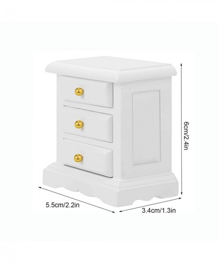 Dollhouse Accessories 1:12 Side Cabinet Mini Bedside Table Miniature Dollhouse Wooden Dollhouse for Dollhouse for Child $17.9...