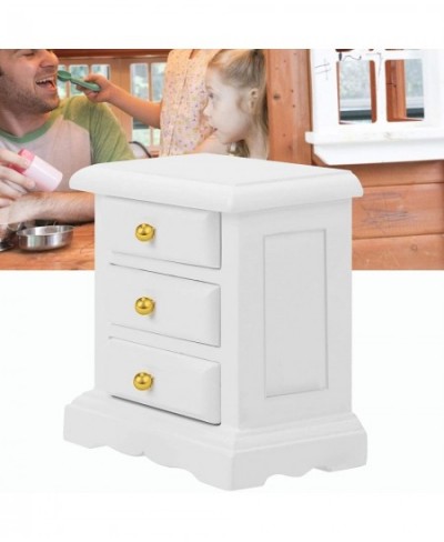 Dollhouse Accessories 1:12 Side Cabinet Mini Bedside Table Miniature Dollhouse Wooden Dollhouse for Dollhouse for Child $17.9...