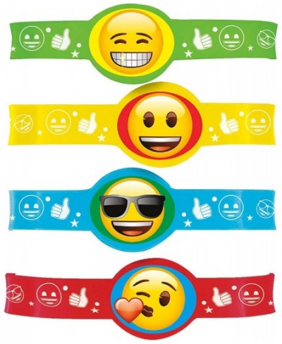 Emoji Party Supplies - Emoji Rubber Bracelet Party Favors 4ct $14.32 - Kids' Stickers