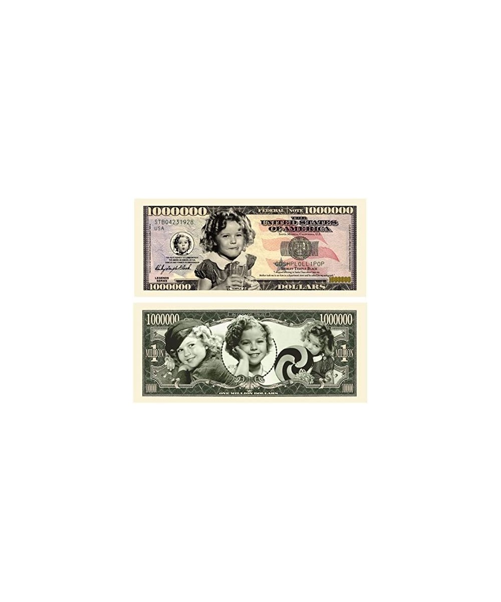 Shirley Temple Million Dollar Bill Comes in Collector Quality Currency Holder - Best Gift Or Keepsake for Shirley Temple Fans...