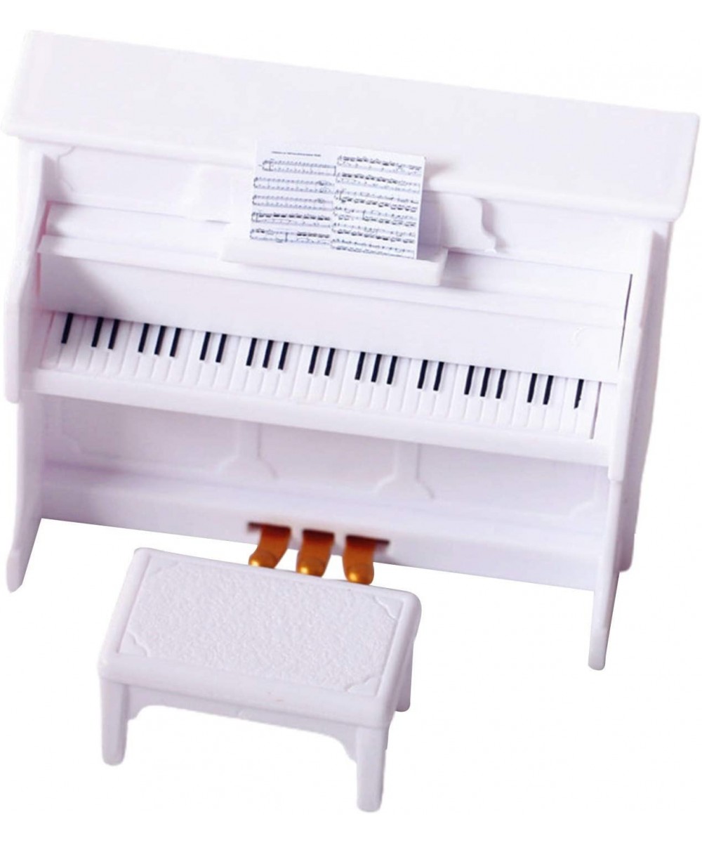 Dollhouse Miniatures Furniture Accessories 3Pcs/Set Creative Mini Grand Piano Tiny Piano with Stool DIY Handmade Dollhouse Mi...