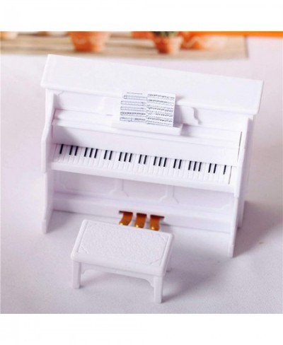 Dollhouse Miniatures Furniture Accessories 3Pcs/Set Creative Mini Grand Piano Tiny Piano with Stool DIY Handmade Dollhouse Mi...