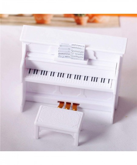 Dollhouse Miniatures Furniture Accessories 3Pcs/Set Creative Mini Grand Piano Tiny Piano with Stool DIY Handmade Dollhouse Mi...