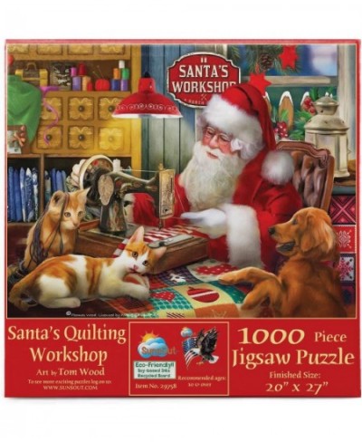 Santas Quilting Workshop 1000 pc Jigsaw Puzzle - - 29758 $35.52 - Jigsaw Puzzles