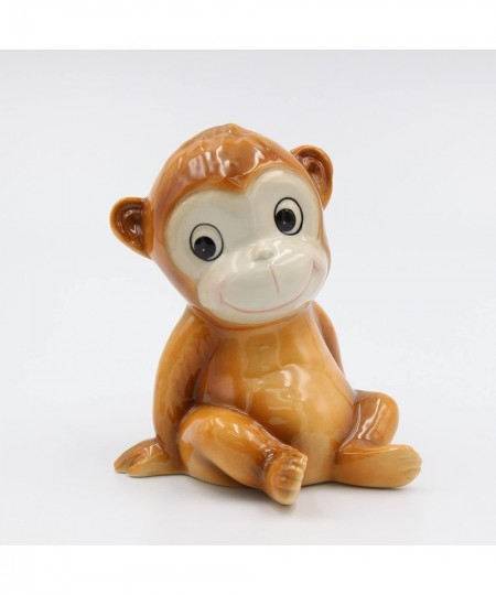 20913 Monkey Piggy Bank 5" High Brown $33.40 - Kids' Money Banks