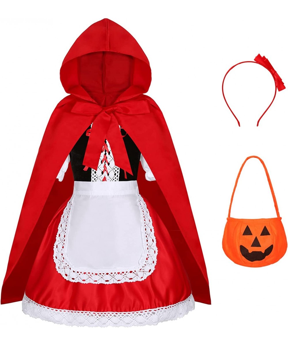 Little Red Riding Hood Costume Dress for Girls Kids Halloween Costumes Fairytale Storybook Character Cosplay $34.97 - Kids' C...