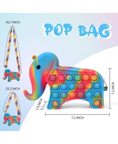 Pop Purse Crossboby Bag for Girls Boys Bag Push It Fidget Pop Party Favors Birthday Gif Bag Easter Basket(Elephant Purse Maca...