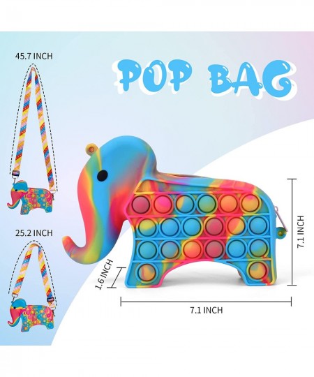 Pop Purse Crossboby Bag for Girls Boys Bag Push It Fidget Pop Party Favors Birthday Gif Bag Easter Basket(Elephant Purse Maca...