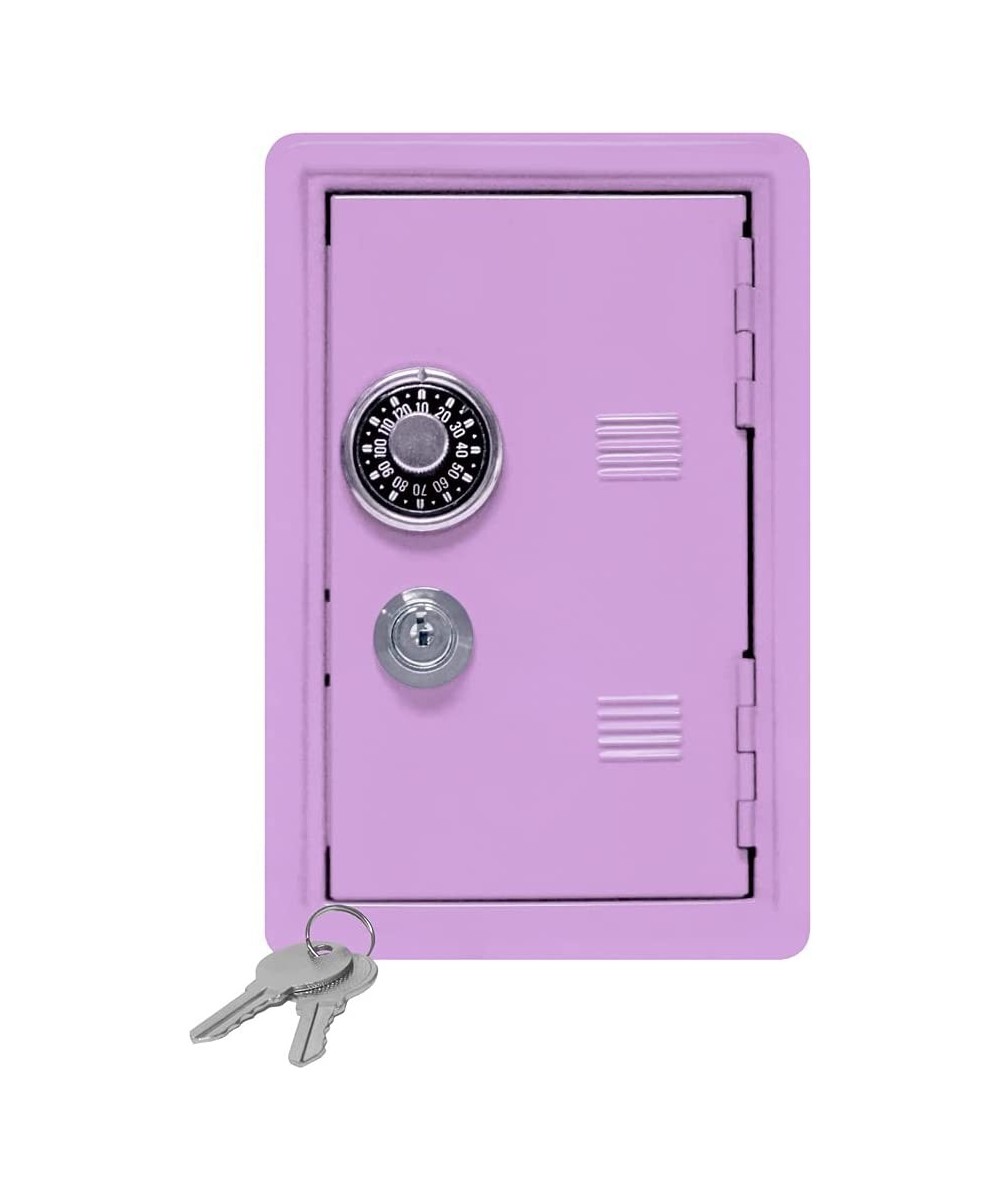 Kid's Coin Bank Locker Safe with Single Digit Combination Lock and Key - 7” High x 4” x 3.9” Lilac $50.71 - Money & Banking P...