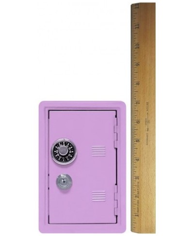 Kid's Coin Bank Locker Safe with Single Digit Combination Lock and Key - 7” High x 4” x 3.9” Lilac $50.71 - Money & Banking P...