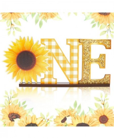 Dasiy Sunflower?One Letter Sign Wooden Table Centerpiece for Baby Girls Fall Yellow Sunflower 1st Birthday Party Decoration S...