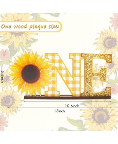 Dasiy Sunflower?One Letter Sign Wooden Table Centerpiece for Baby Girls Fall Yellow Sunflower 1st Birthday Party Decoration S...