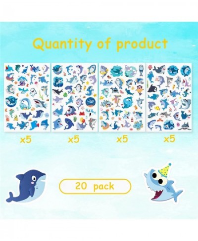 Cool Shark Stickers 755 Count Ocean Sea Animal Tropical Fish Shark Adhesive Decal Stickers for Boys Girls Birthday Invitation...