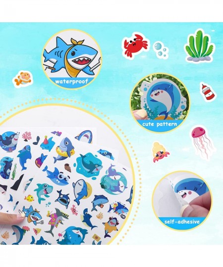 Cool Shark Stickers 755 Count Ocean Sea Animal Tropical Fish Shark Adhesive Decal Stickers for Boys Girls Birthday Invitation...