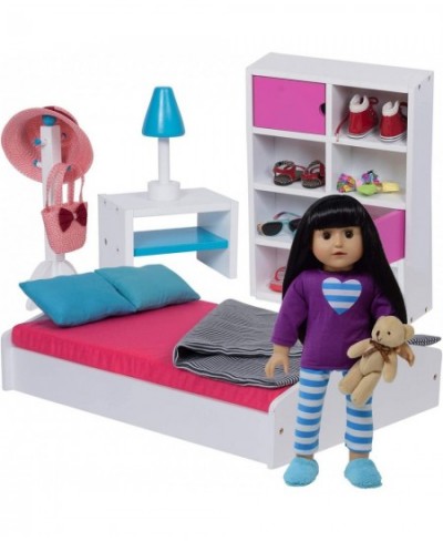 The New York Doll Collection18 Inch Doll Bed and Bedroom Set for Dolls - Doll Furniture fits 18 Inch Dolls $87.37 - Doll Acce...