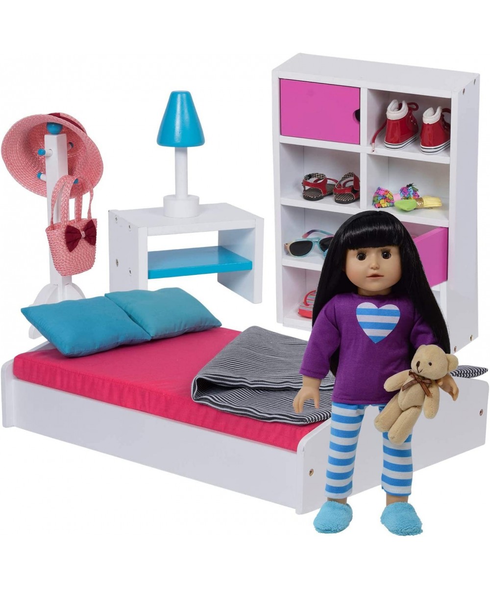 The New York Doll Collection18 Inch Doll Bed and Bedroom Set for Dolls - Doll Furniture fits 18 Inch Dolls $87.37 - Doll Acce...