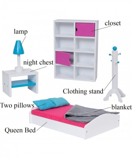 The New York Doll Collection18 Inch Doll Bed and Bedroom Set for Dolls - Doll Furniture fits 18 Inch Dolls $87.37 - Doll Acce...