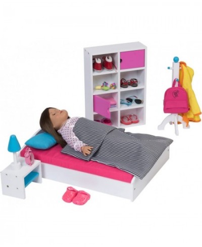 The New York Doll Collection18 Inch Doll Bed and Bedroom Set for Dolls - Doll Furniture fits 18 Inch Dolls $87.37 - Doll Acce...