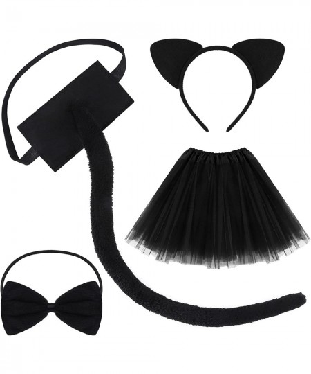 4 Packs Cat Ear Headband Bowtie Tail Cat Tutu Skirt Halloween Costume Accessories $25.51 - Kids' Costumes