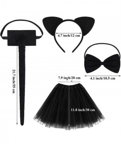 4 Packs Cat Ear Headband Bowtie Tail Cat Tutu Skirt Halloween Costume Accessories $25.51 - Kids' Costumes