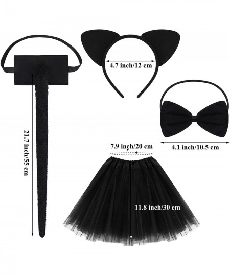 4 Packs Cat Ear Headband Bowtie Tail Cat Tutu Skirt Halloween Costume Accessories $25.51 - Kids' Costumes