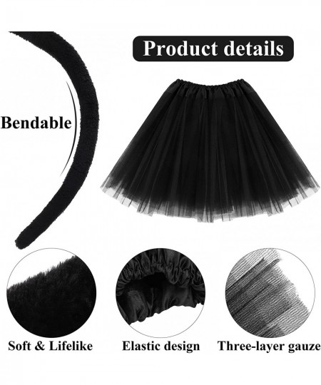 4 Packs Cat Ear Headband Bowtie Tail Cat Tutu Skirt Halloween Costume Accessories $25.51 - Kids' Costumes