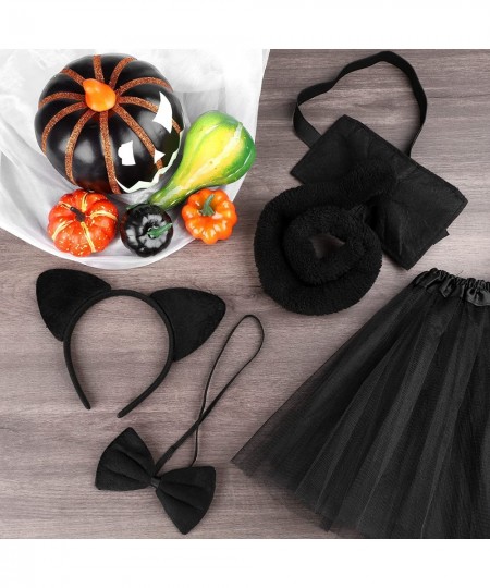 4 Packs Cat Ear Headband Bowtie Tail Cat Tutu Skirt Halloween Costume Accessories $25.51 - Kids' Costumes