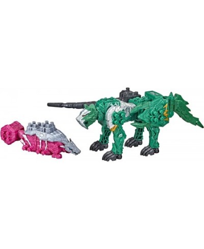 Dino Fury Pink Ankylo Hammer and Green Tiger Claw Zord Toys for Kids Ages 4 and Up Zord Link Mix-and-Match Custom Build Syste...