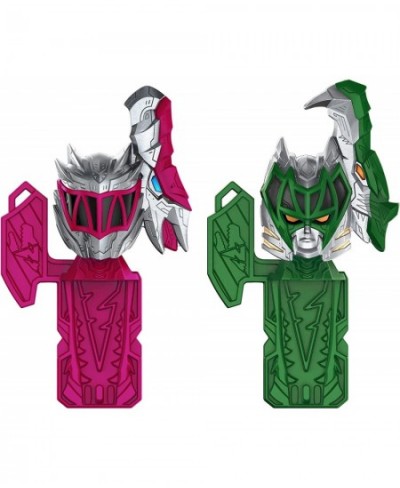 Dino Fury Pink Ankylo Hammer and Green Tiger Claw Zord Toys for Kids Ages 4 and Up Zord Link Mix-and-Match Custom Build Syste...