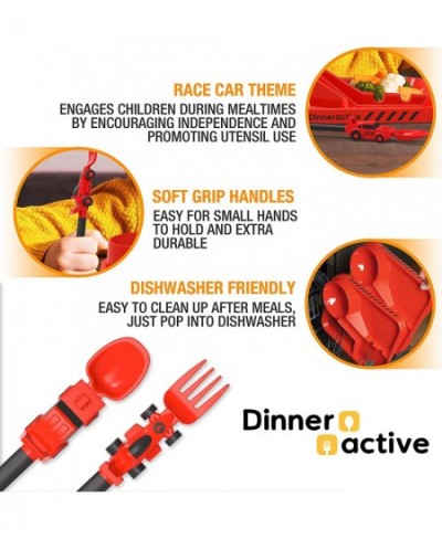 Utensil Set for Kids – Red Race Car Themed Fork and Spoon for Toddlers and Young Children – 2-Piece Set $25.37 - Toy Kitchen ...