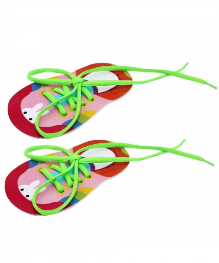 (Pack of 2) Wooden Lacing Shoe Toy Learn to Tie Shoelaces Fine Motor Skills Toy Threading Toy Board Game $22.08 - Board Games