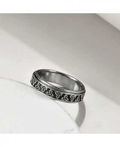 Spinner Anxiety Ring Sterling Silver Celtic Fidget Ring for Anxiety Celtic Knot Trinity Stress Relief Rings for Women Men $37...