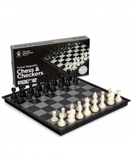 2 in 1 Travel Magnetic Chess and Checkers - 12.5 $30.87 - Travel Games