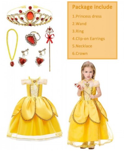 Girls Belle Costume Party Beauty Dress for Toddler Girls Aged 3-7 $52.54 - Kids' Costumes