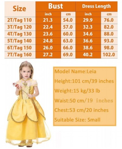 Girls Belle Costume Party Beauty Dress for Toddler Girls Aged 3-7 $52.54 - Kids' Costumes