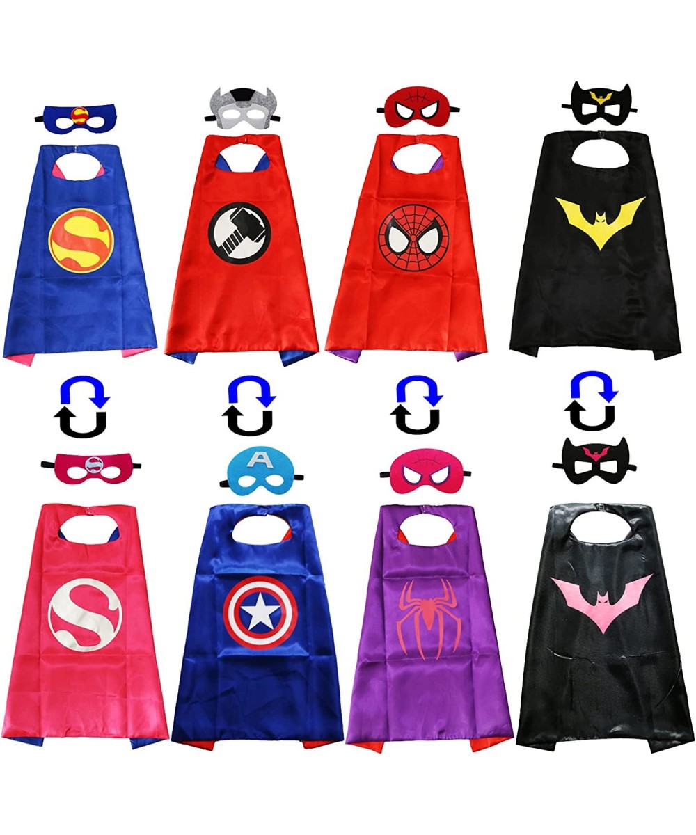 Superhero Capes and Masks for Kids Double Side Superhero Party Favors Super Hero Costumes Superhero Birthday Party Supplies f...