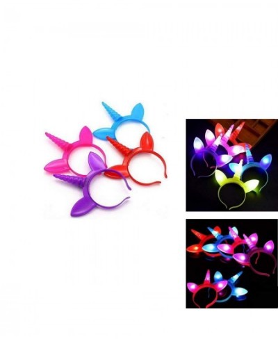 6 Pack Light up Headbands Colorful Unicorn Headband Party Supplies Flashing Hairband for Women Girls Dress Up Glow Accessorie...