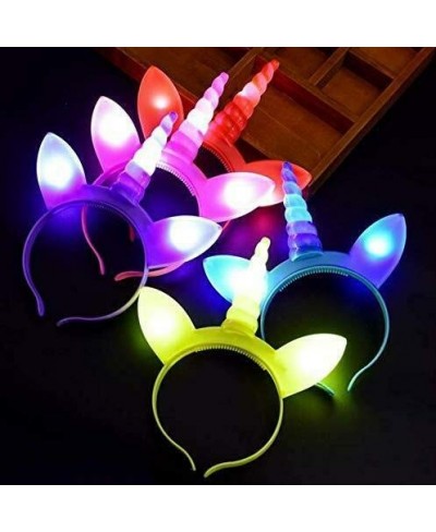 6 Pack Light up Headbands Colorful Unicorn Headband Party Supplies Flashing Hairband for Women Girls Dress Up Glow Accessorie...