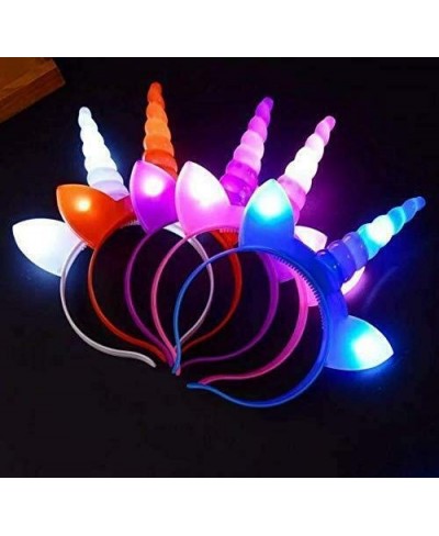 6 Pack Light up Headbands Colorful Unicorn Headband Party Supplies Flashing Hairband for Women Girls Dress Up Glow Accessorie...