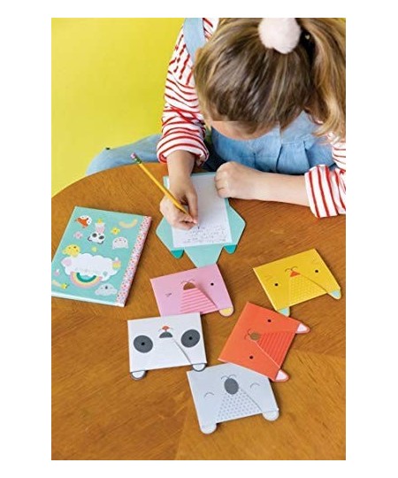 DIY Arts and Crafts Kit Stationery Design – Craft Kit for Kids Includes 12 Animal Notecards 1 Blank Journal 2 Sticker Sheets ...