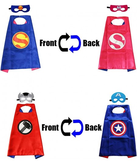 Superhero Capes and Masks for Kids Double Side Superhero Party Favors Super Hero Costumes Superhero Birthday Party Supplies f...