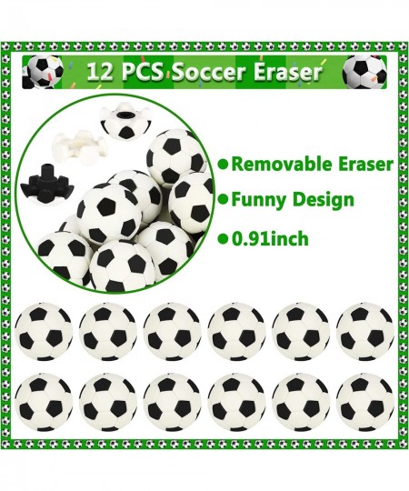 Soccer Party Favors Set 80 PCS Soccer Toys Whistle Fidget Spinner Silicone Bracelet Tattoo Stickers Eraser Keychains for Socc...