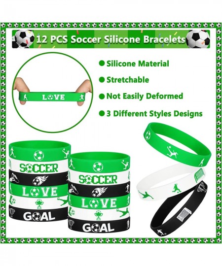 Soccer Party Favors Set 80 PCS Soccer Toys Whistle Fidget Spinner Silicone Bracelet Tattoo Stickers Eraser Keychains for Socc...