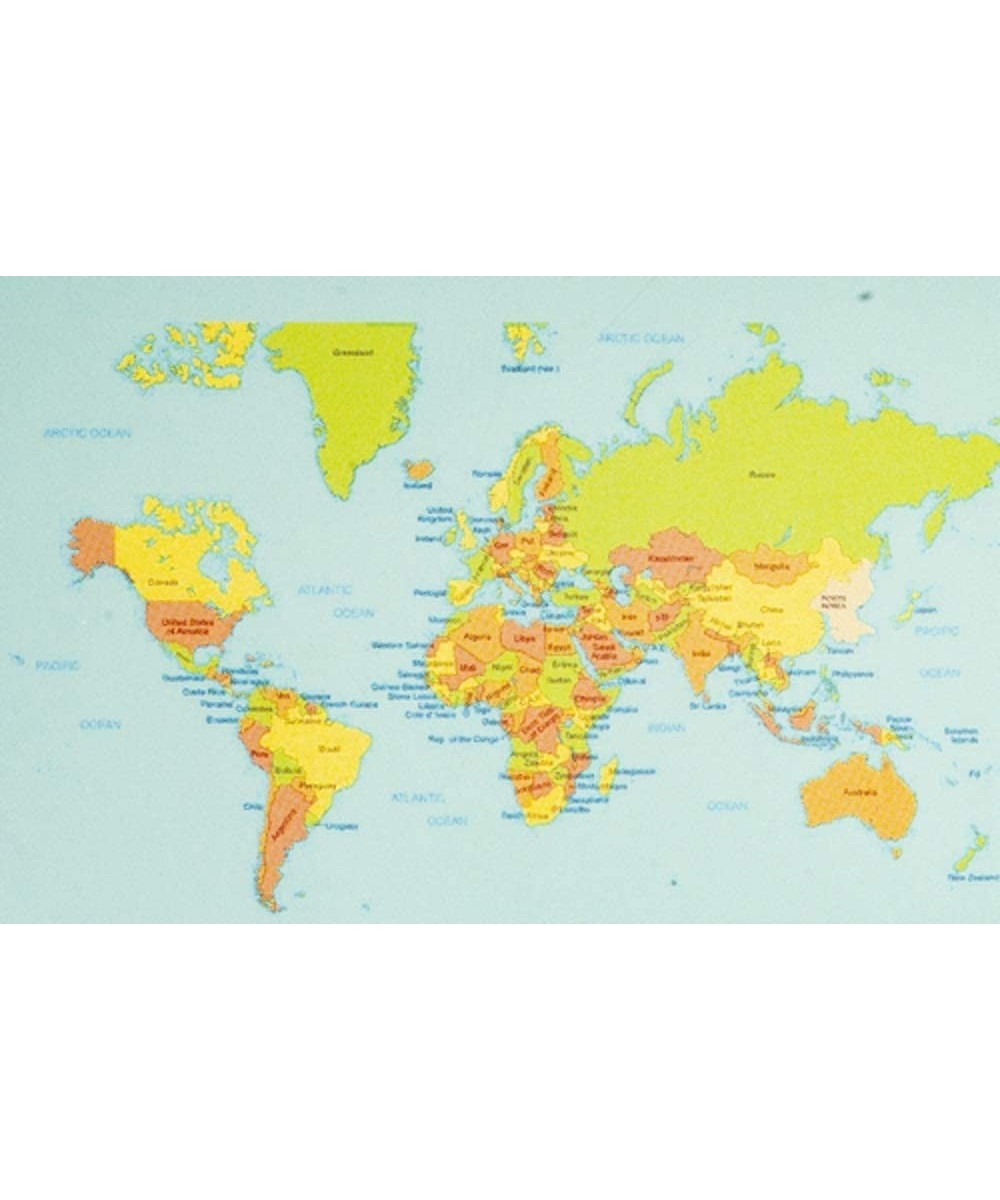 Dollhouse World Map Miniature School Study Office Accessory $16.20 - Dollhouse Accessories