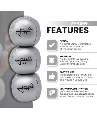 Josh Horton Beginner Juggling Balls - Synthetic Leather - Set of 3 $33.47 - Juggling Sets