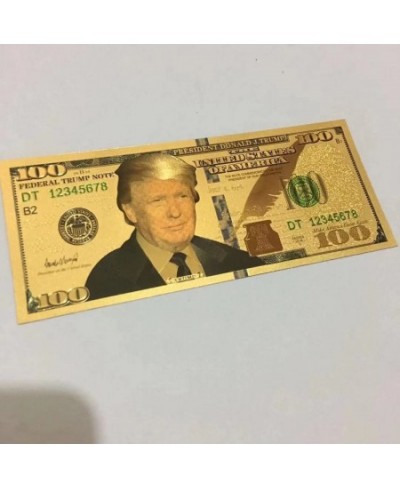 10pc Donald Trump Dollar Bill $100 24kt Gold Plated Commemorative Bank Note Collectors Item Great Gift for Coin Currency Coll...