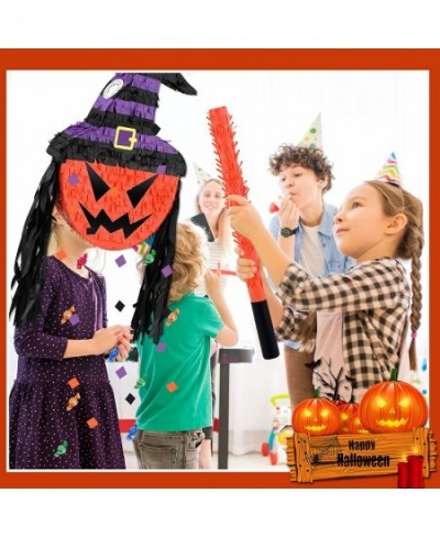 Pumpkin Pinata Funny Halloween Pumpkin Pinata with Stick and Blindfold Halloween Pinata for Adults Birthday Party Game Candy ...