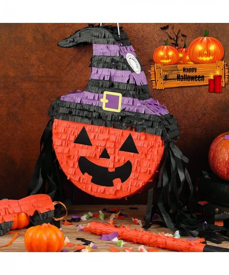 Pumpkin Pinata Funny Halloween Pumpkin Pinata with Stick and Blindfold Halloween Pinata for Adults Birthday Party Game Candy ...