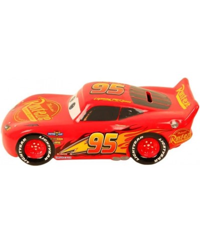 Pixar Cars Lightning McQueen Piggy Bank – Kids Ceramic Coin Bank with Rubber Stopper $39.71 - Kids' Money Banks